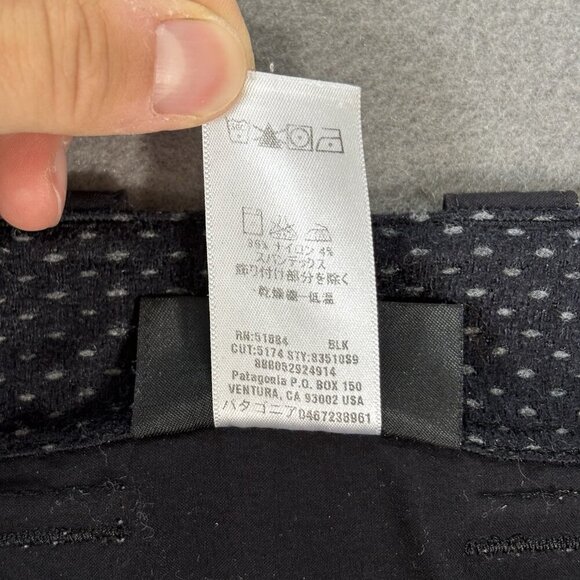 VTG Patagonia Womens Pants Size 6 Black Nylon Stretch Outdoors Hiking Activewear - Picture 10 of 16